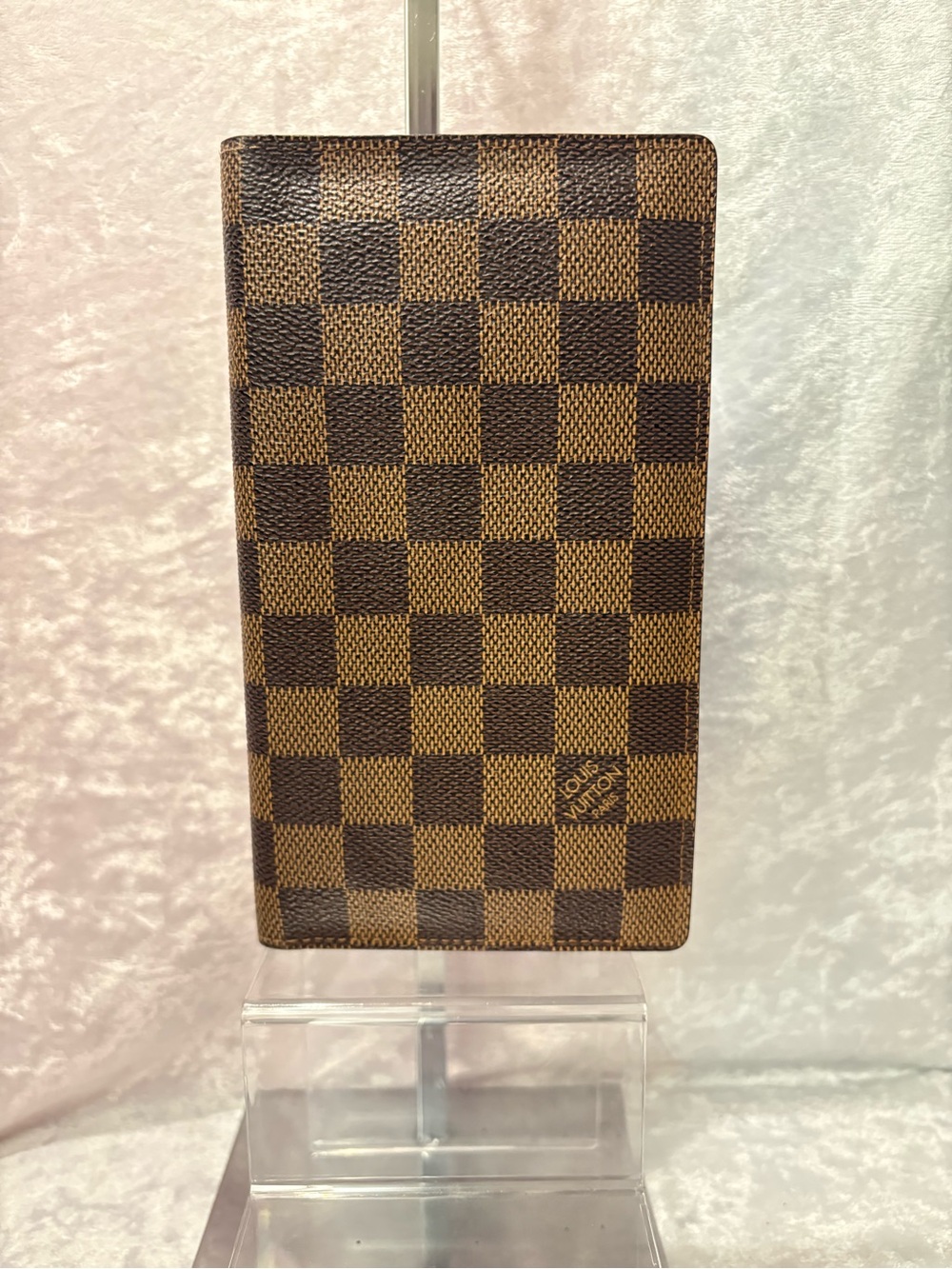 Louis Vuitton Damier Ebene Bi-Fold Vertical Long Wallet Authentic Vintage